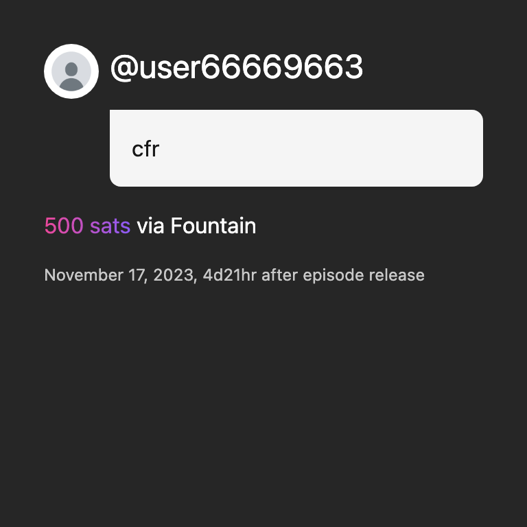 500 sats from @user66669663