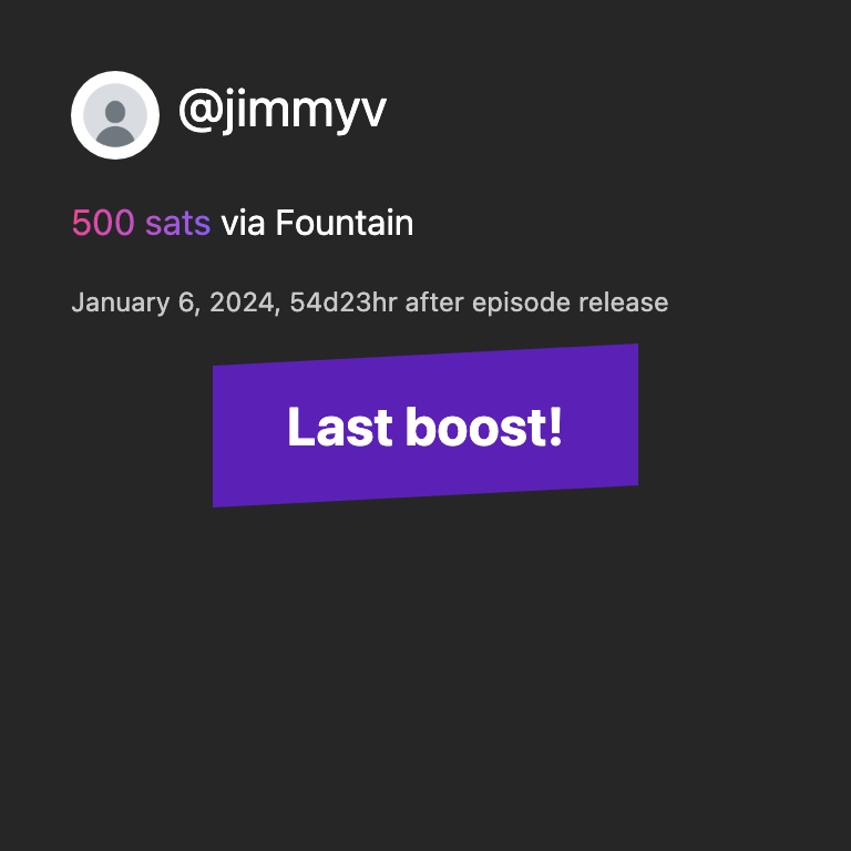 500 sats from @jimmyv