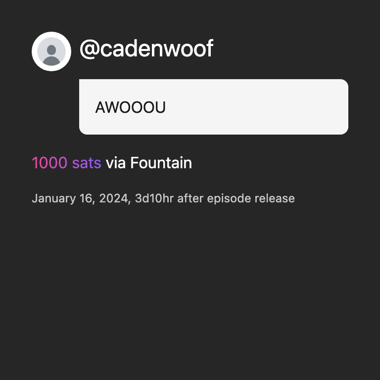 1000 sats from @cadenwoof